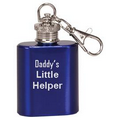 Flasks, 1 oz. Gloss Blue, Stainless Steel with Clip